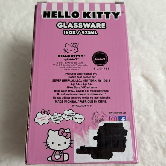 Hello Kitty Halloween Glitter Glassware Cup NEW Tik Tok 16oz Sparkle Glass - Picture 4 of 9
